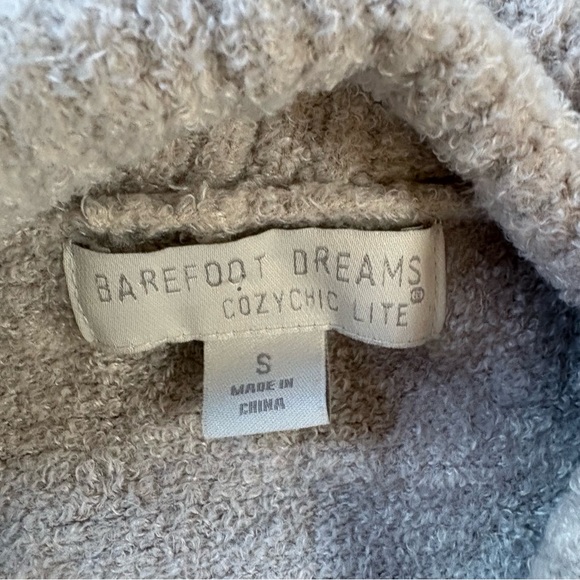 Barefoot Dreams CozyChic Lite Circle Cardigan Womens Sz S Dove Gray Open Sweater - Picture 6 of 8